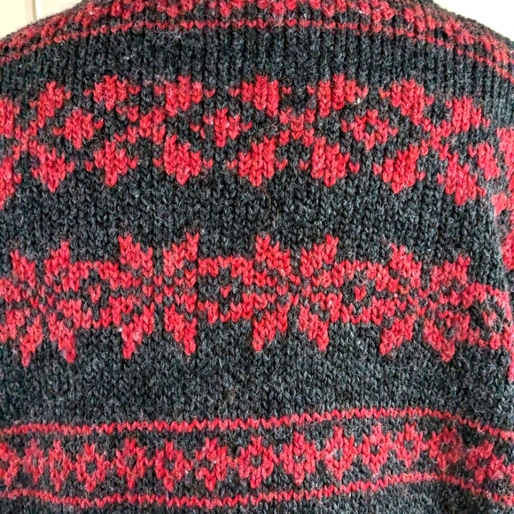 Snowflake 1/4 zip chunky knit sweater sz L - Picture 6 of 9